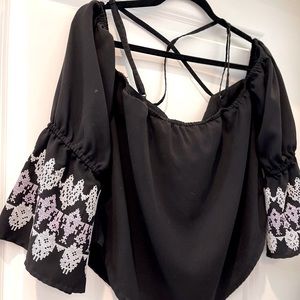 Black Off the Shoulder Blouse